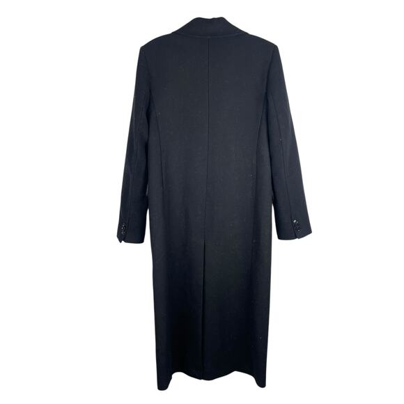 NEW Mango Long Structured Wool Coat Single Breasted Black Size XXS - Picture 7 of 12